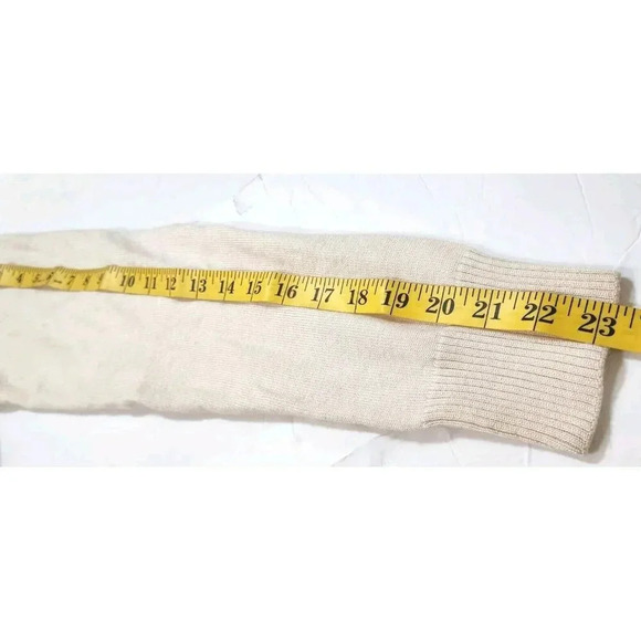 Old Navy Sweater Women's L Ivory Wool Blend V-neck Longsleeve - Picture 6 of 9